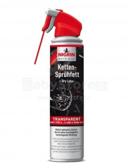 NIGRIN MOTO-BIKE Chain Spray Grease - Dry Lube (Transparent, 400 ml)