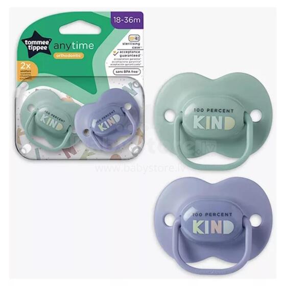 TOMMEE TIPPEE soother silicone NIGHT TIME, 18-36 m., 2 pcs., 433658