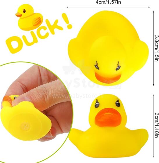 Quack-tastic Mini Tiny Duck Art.26419 Mini gumijas pilīte 4X3cm