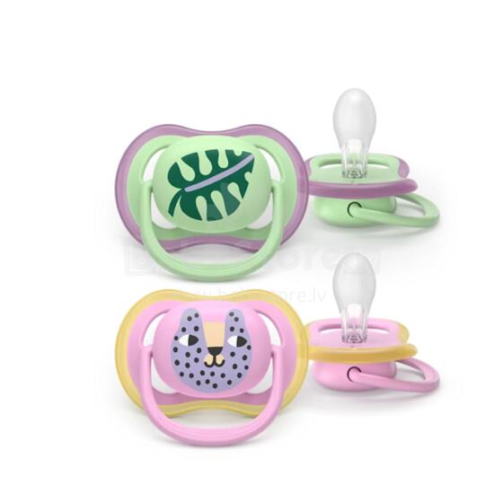 AVENT SCF087/13 Ultra Air Pacifier 6-18m Monstera/Cat