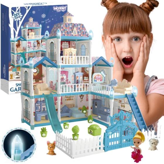 WOOPIE Dollhouse Winter Garden with Accessories and Doll Illuminated 191 pcs.