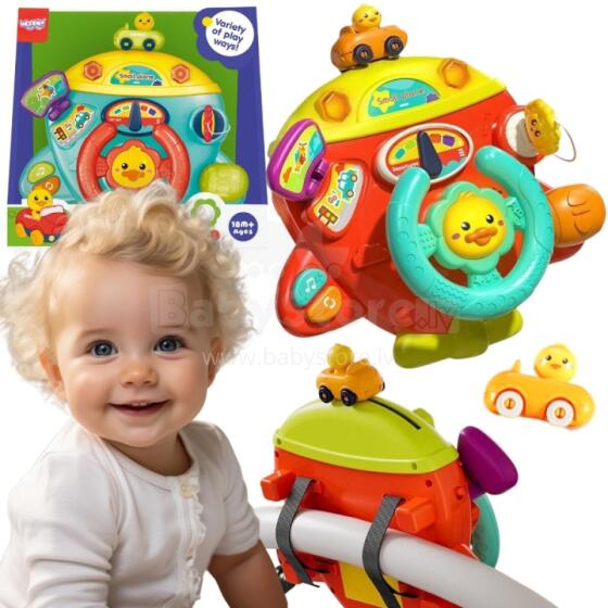WOOPIE BABY Интерактивное рулевое колесо самолета для коляски и кроватки Эффекты 18м+