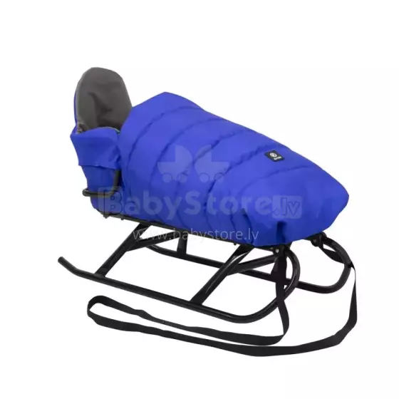 Kunert Sledge Flo  Art.264429 Blue Детские санки на прочной раме (без ручки) с тёплым спальным мешком