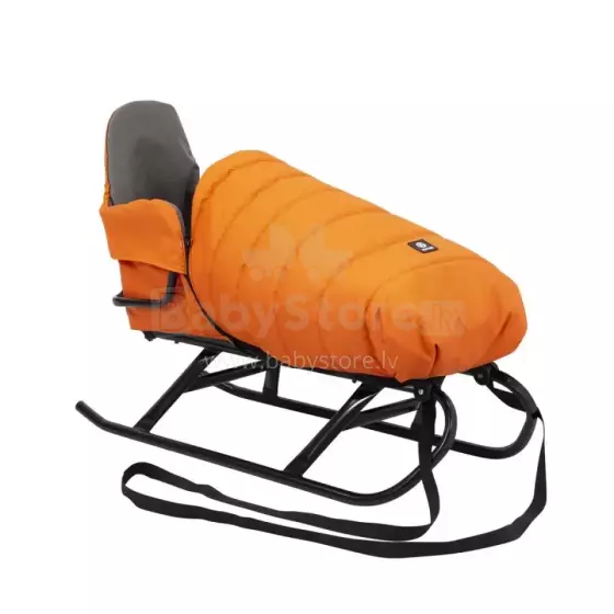 Kunert Sledge Flo  Art.264441 Orange Детские санки на прочной раме (без ручки) с тёплым спальным мешком