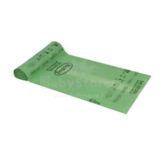 Compostable garbage bags BioBag 80L (20 pcs. per roll) 17mkr. 82x125cm green