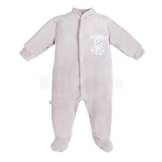 EWA 931061 NEWBORN Velour Romper Gray 68