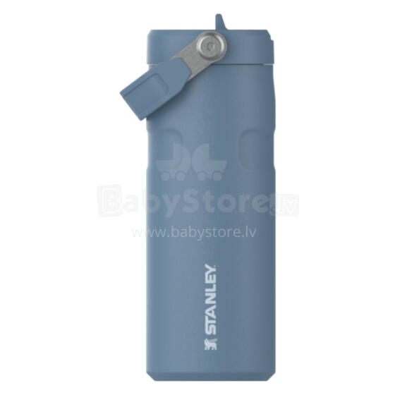 Thermos bottle with straw The IceFlow Bottle Flip Straw 2.0 0.47L blue-violet