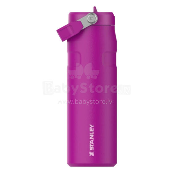 Termopudele ar salmiņu The IceFlow Bottle Flip Straw 2.0 0,7L violeta