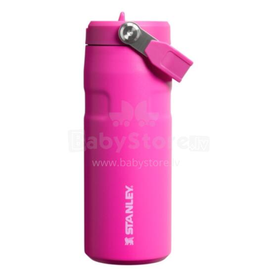 Termopudele ar salmiņu The IceFlow Bottle Flip Straw 2.0 0,47L violeta