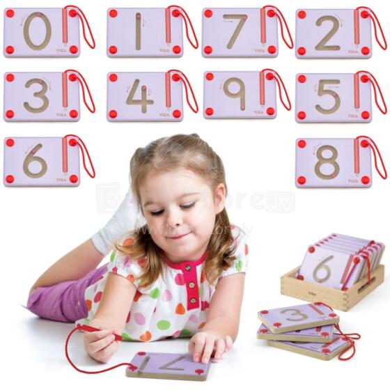 VIGA Magnetic Tablets Learning to Write Numbers FSC Certificate Montessori