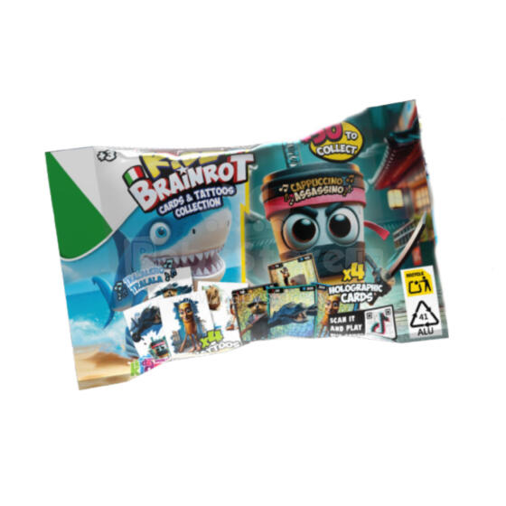 BRAINROT holographic cards with tattoos, K02BRO03