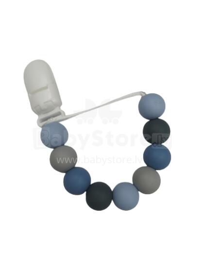BABY 01432 Silicone Pacifier Clip BLUE