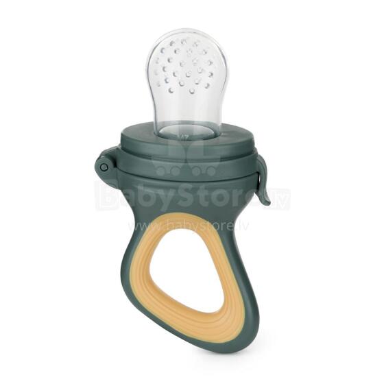 PETITE&MARS 581799 Silicone Fruit Feeder Teether for Infants Fruzi Green Ochre 6 m+