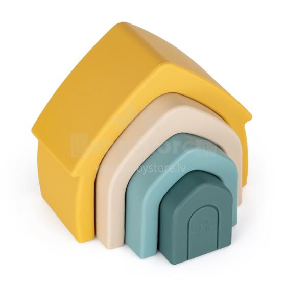 PETITE&MARS 600819 Silicone Toy - Puzzle House Intense Ochre