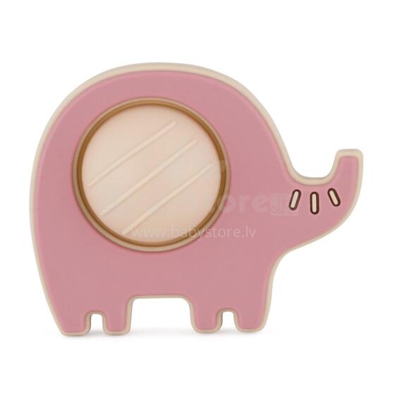 PETITE&MARS 608820 Silicone Pop-Up Toy Elephant Edwin Dusty Rose 6 m+