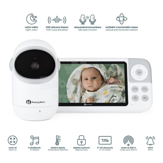 PETITE&MARS 680045 Electronic Baby Monitor EVE 5.0
