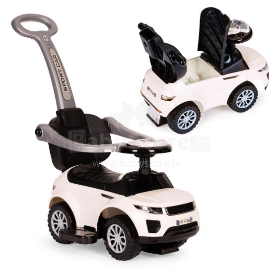 Rider walker pusher 3in1 rotaļauto super auto balts