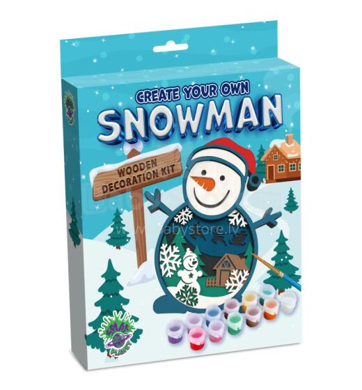 Splat Planet Wooden 3D Coloring Picture, Snowman