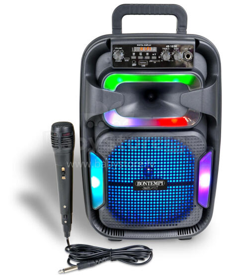 BONTEMPI TECH wireless speaker with microphone & RGB lights, 491030