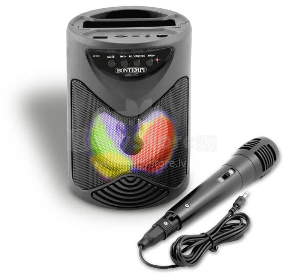 BONTEMPI wireless speaker with microphone & RGB lights, 491010