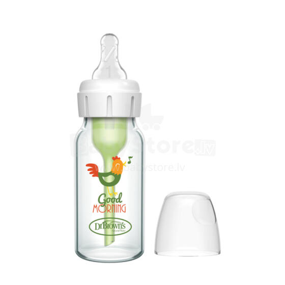 SB41631 GLASS BOTTLE STANDARD 120ML OPTION PLUS ROOSTER