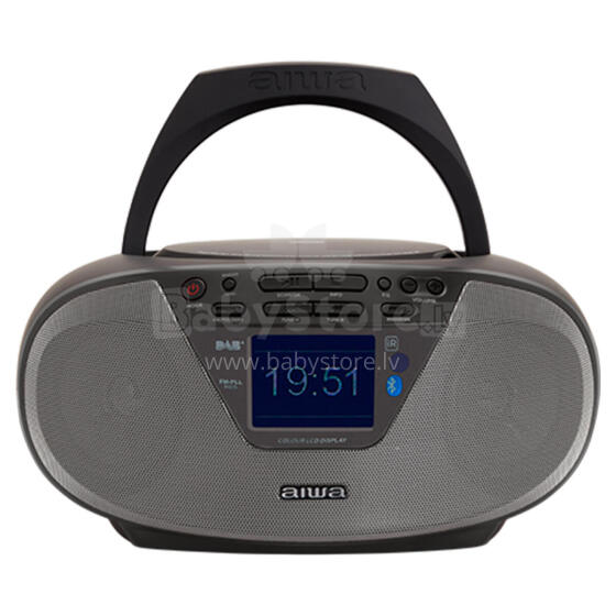 AIWA boombox sistēma ar bluetooth un TFT-LCD displeju, melns
