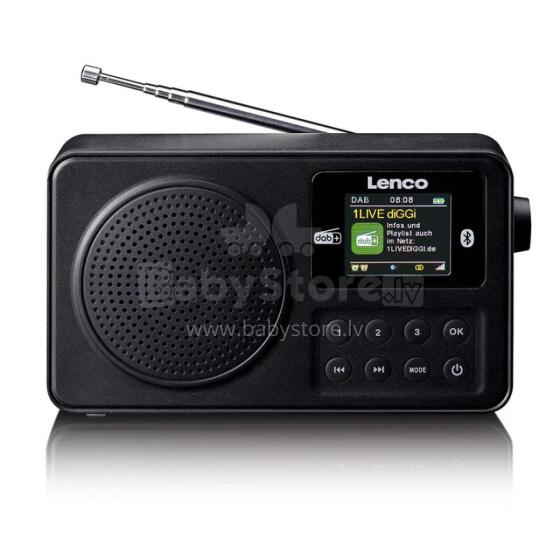 Lenco Pārnēsājams DAB+/FM radio ar Bluetooth® un uzlādējamu akumulatoru - melns