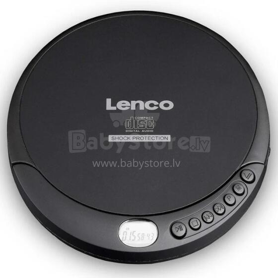 Lenco MP3 pārnēsājams CD atskaņotājs ar triecienizturīgu aizsardzību, melns