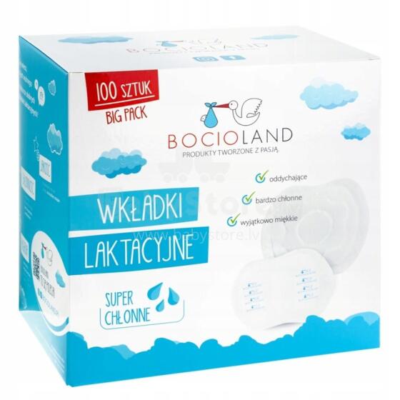 Bocioland Nursing Pads Art.1569  Дневные одноразовые прокладки для бюстгалтера (100шт.)