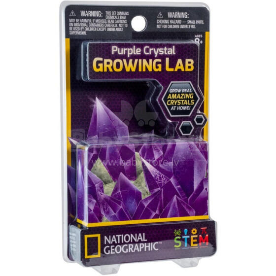 NATIONAL GEOGRAPHIC set Carded Crystal Grow Purple, NGCRYSTALPCRD