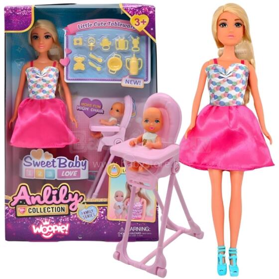 WOOPIE ROYAL Doll Lily Baby High Chair Accessory Set