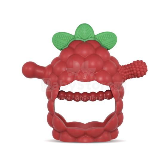 RaZberry Grip Silicone Teether, Red, RaZbaby