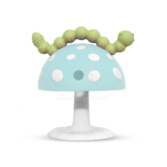 Chompy Teether with Suction Base, Blue, RaZbaby