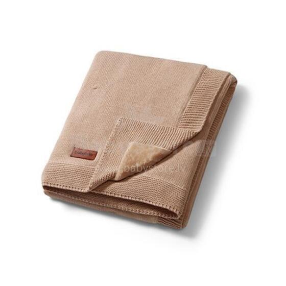 1671/03 COTTON BLANKET WITH FLANNEL UNDERLAY DARK BEIGE