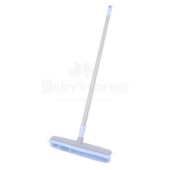 Rubber floor brush with telescopic handle BACTERIA STOP