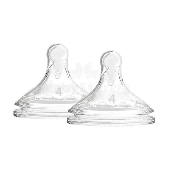 WN4201 Level 4 Wide-Neck Silicone Options+ Nipple, 2-Pack