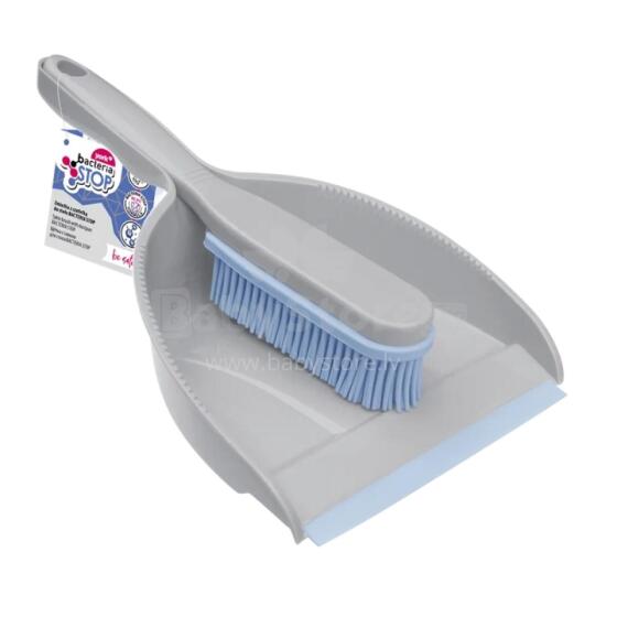 Rubber dustpan with brush BACTERIA STOP