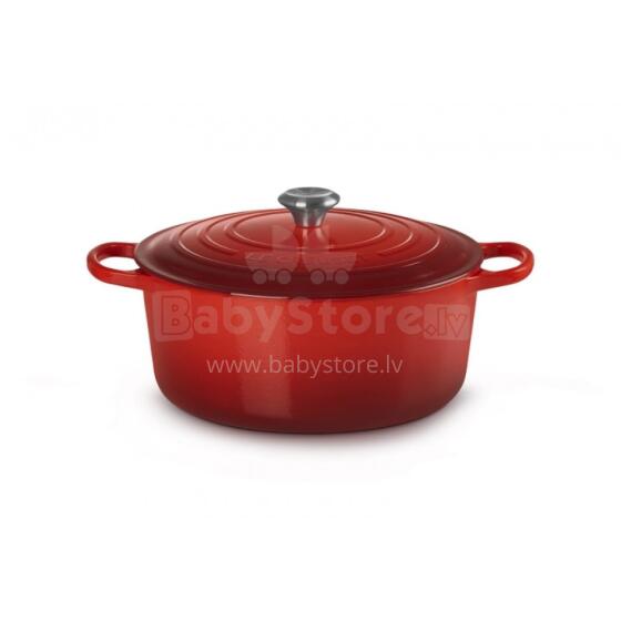 Cast iron pot round &Oslash;34cm / 12L red