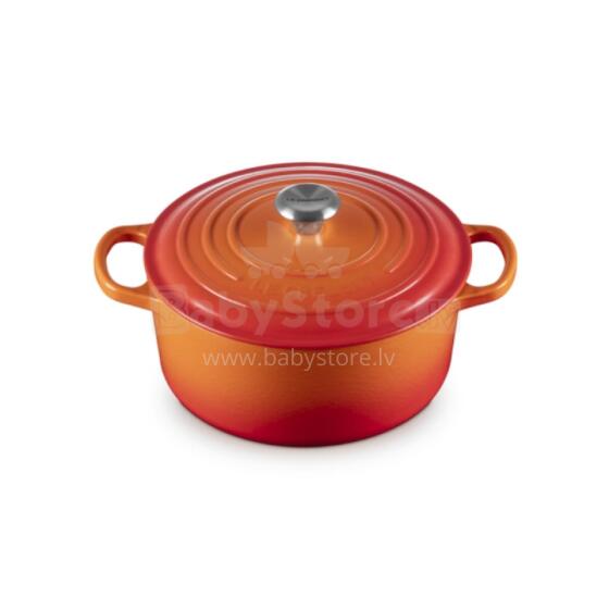 Čuguna katls apaļš &Oslash;34cm / 12L oranžs