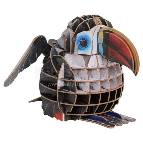 MAKEBUG 3D Paper puzzle red-billed toucan, MB-D-0007