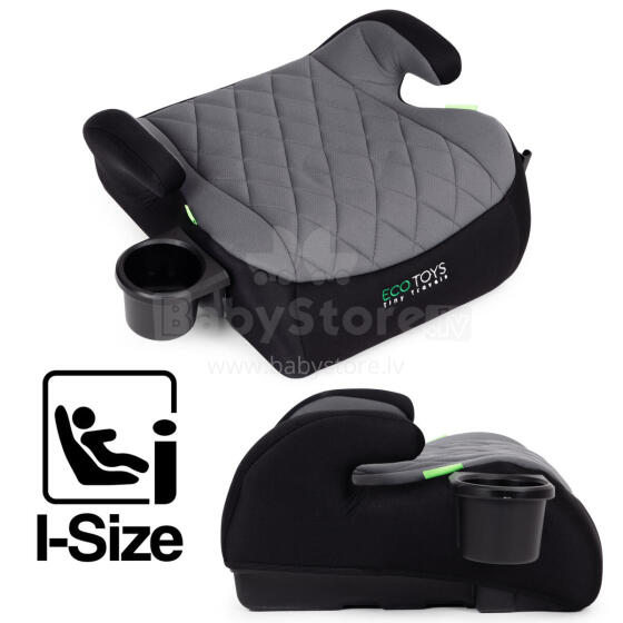 Auto paliktnis bērniem i-SIZE augums 125-150 cm krūzes turētājs ECOTOYS