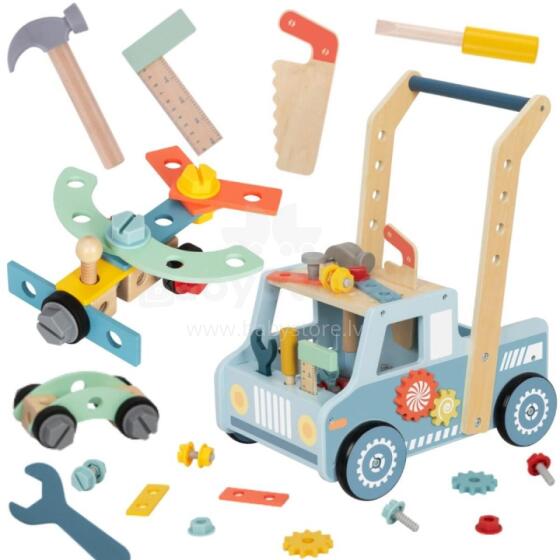 Деревянная каталка-автомобиль TOOKY TOY Мини-мастерская STEM