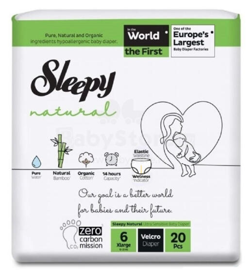 Sleepy Natural Pants XLarge Size 6 Art.268278