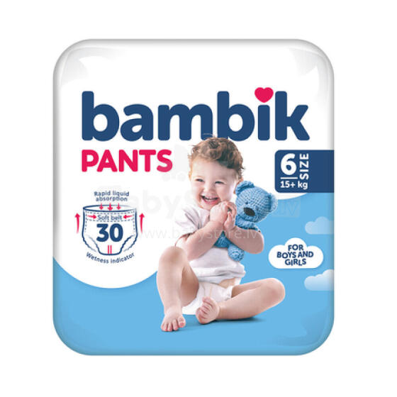 Bambik Jumbo Baby Pants Size 6 Art.268282 autiņbiksītes  15+ kg 30gab