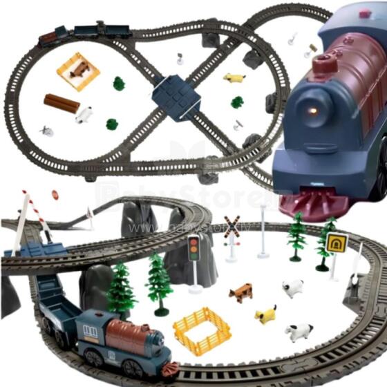 WOOPIE Electric Train Freight Locomotive Track XXL 90 pcs