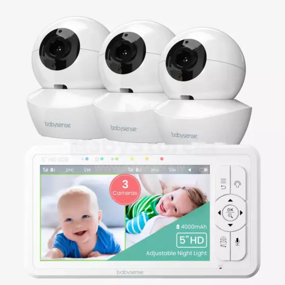 Babysense Video Baby Monitor with 3 Cameras Art.HDS2