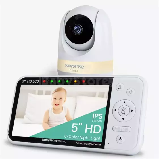 Babysense Video Baby Monitor Prisma Art.268724 Цифровая видеоняня с дисплеем с 1 камерой, без Wi-Fi, раздельным экраном, ночником и звуковым генератором