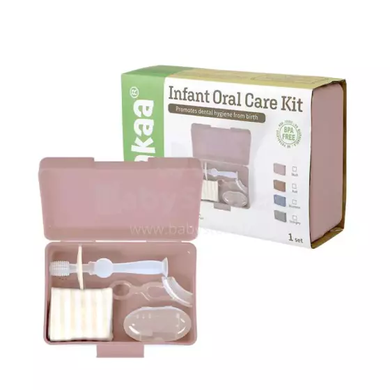 Haakaa Infant Oral Care Kit Art.BHK024-BH Blush  Набор для гигиены первых зубок и полости рта