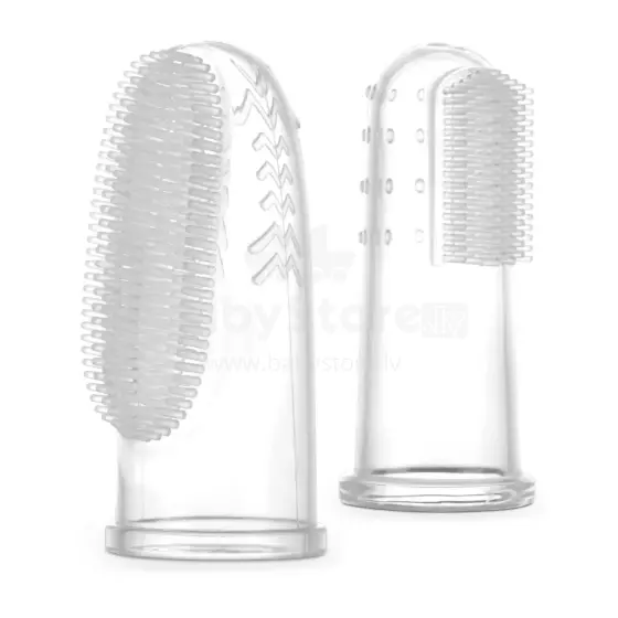 Haakaa  Silicone Finger Toothbrush  Art.TPS033 Silikona pirksta uzgalis - zobu birste zobu kopšanai un smaganu masāžai,2 gab