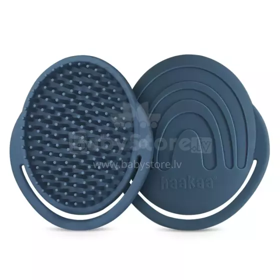 Haakaa Silicone Shampoo Brush Art.SGE050-SB Steel Blue Силиконовая щетка для мытья головы